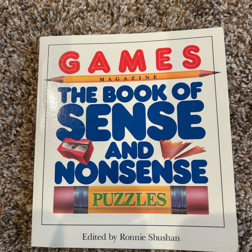 : The Book of Sense and Nonsense Puzzles - White/Cream Cover